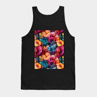 #33 Floral Pattern. Hibiscus Flower Pattern. Tank Top